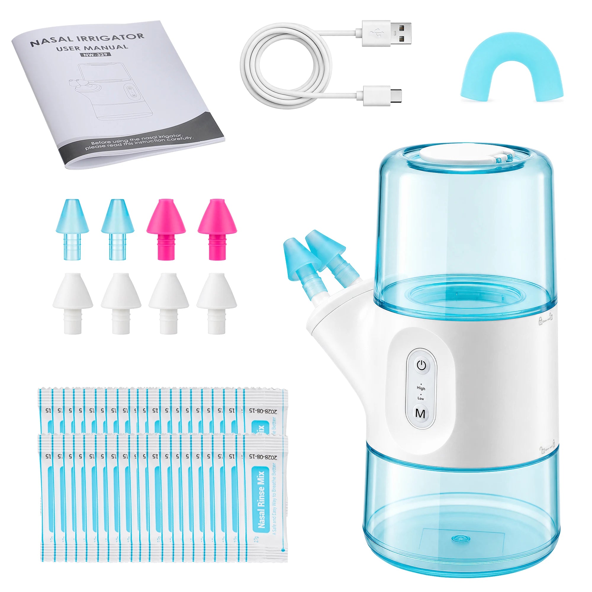Rechargeable Nasal Irrigator Sinus Rinse Cleaner - 13