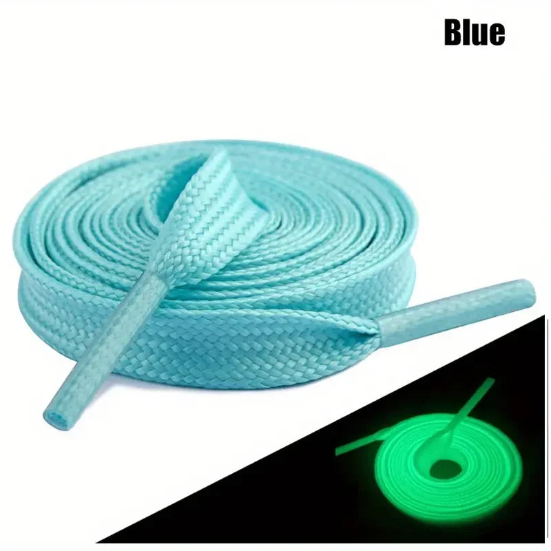 Glow in the Dark Flat Shoelaces Luminous Reflective Sneaker Strings - 8