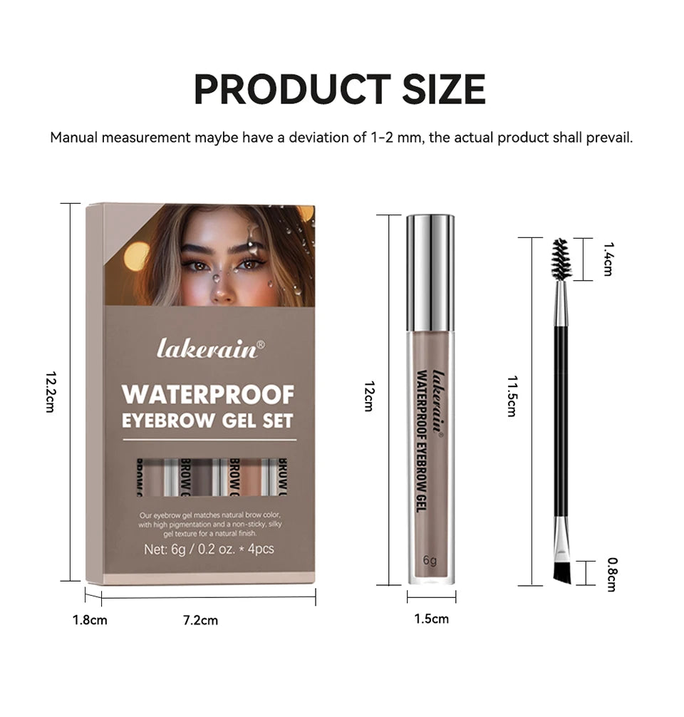 Waterproof Eyebrow Gel Set Long Lasting Liquid Tint Makeup