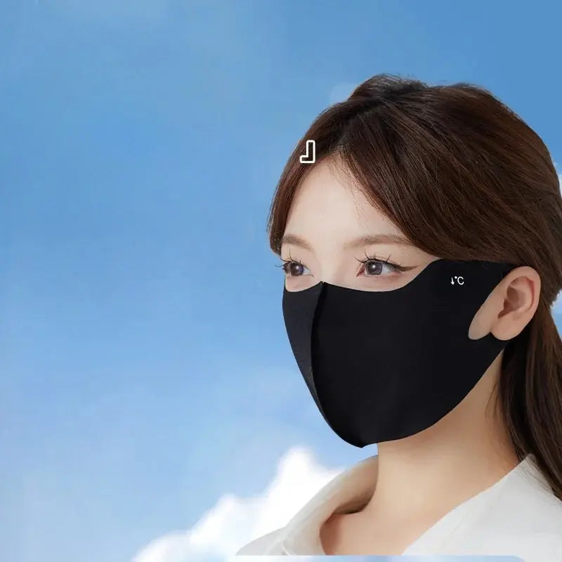 Ice Silk Sunscreen Mask UV Protection Breathable Summer Face Cover - 2
