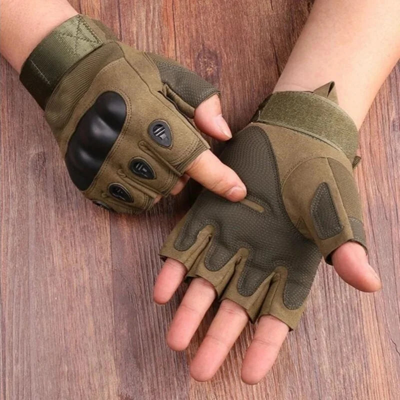 Tactical Half Finger Gloves Military Sports Airsoft Shooting Cycling Gear - 2