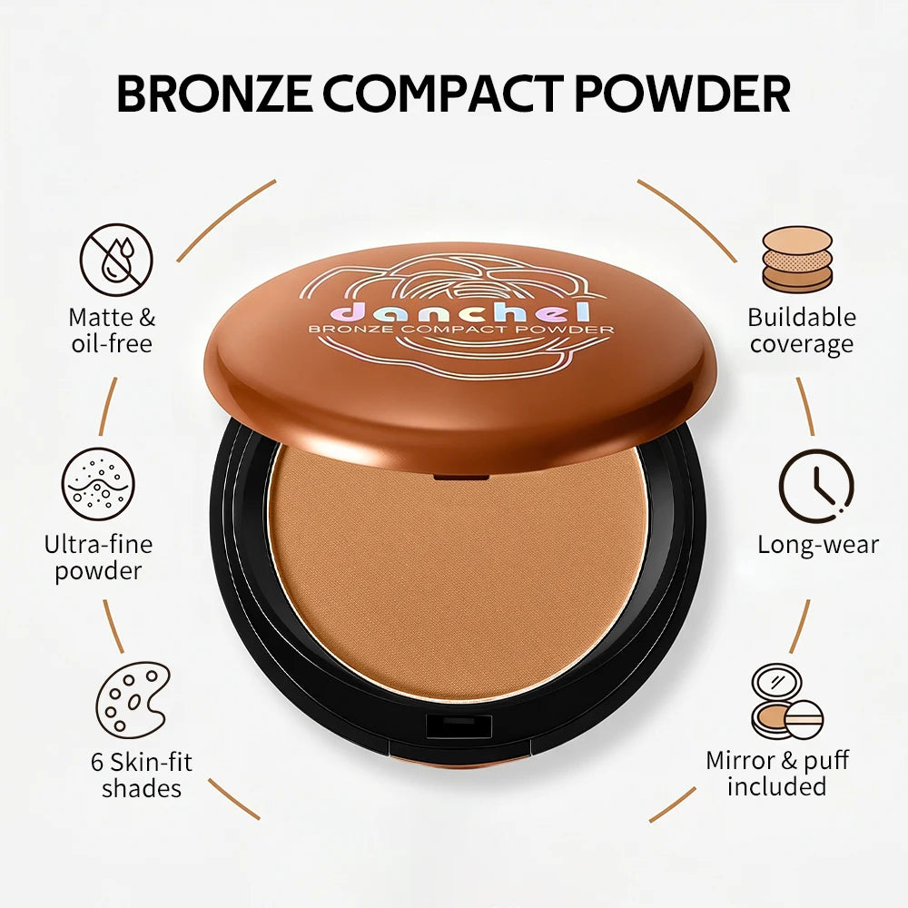 Matte Bronze Compact Powder Natural Setting Makeup