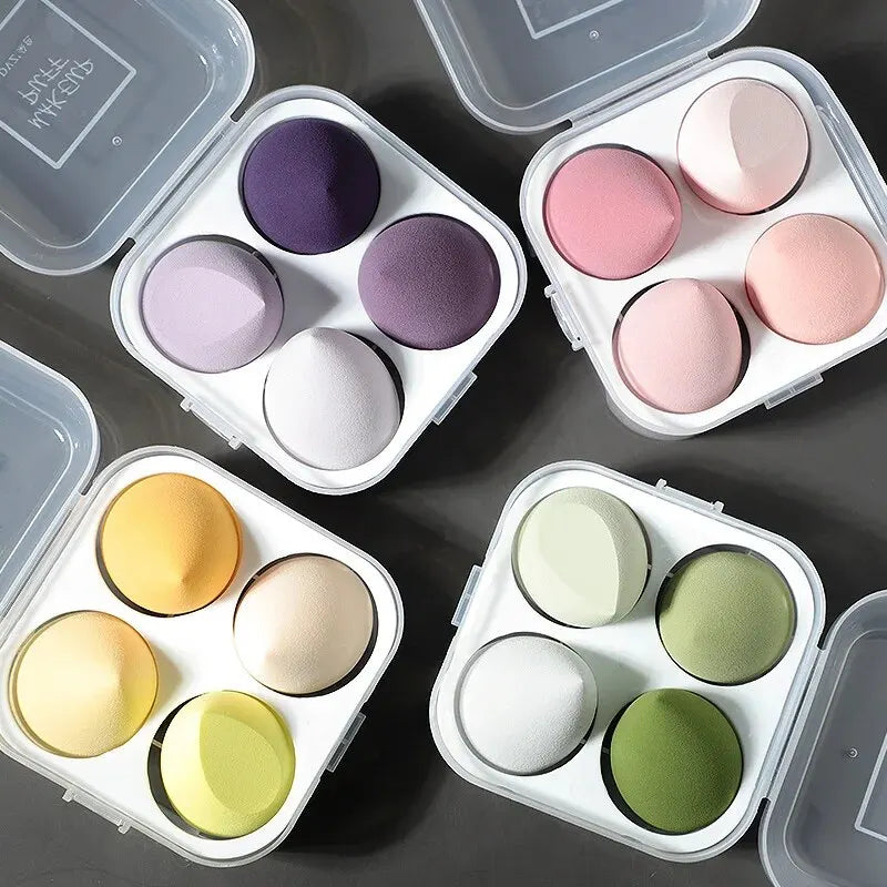 4-Piece Makeup Sponge Set Soft Beauty Blender with Storage Case
