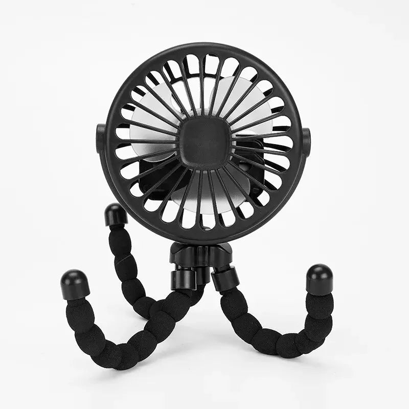 Portable Octopus Mini Fan Rechargeable Handheld Stroller Cooling Fan
