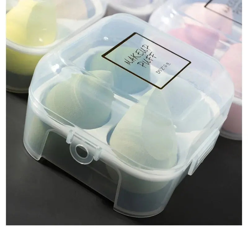 4-Piece Makeup Sponge Set Soft Beauty Blender with Storage Case