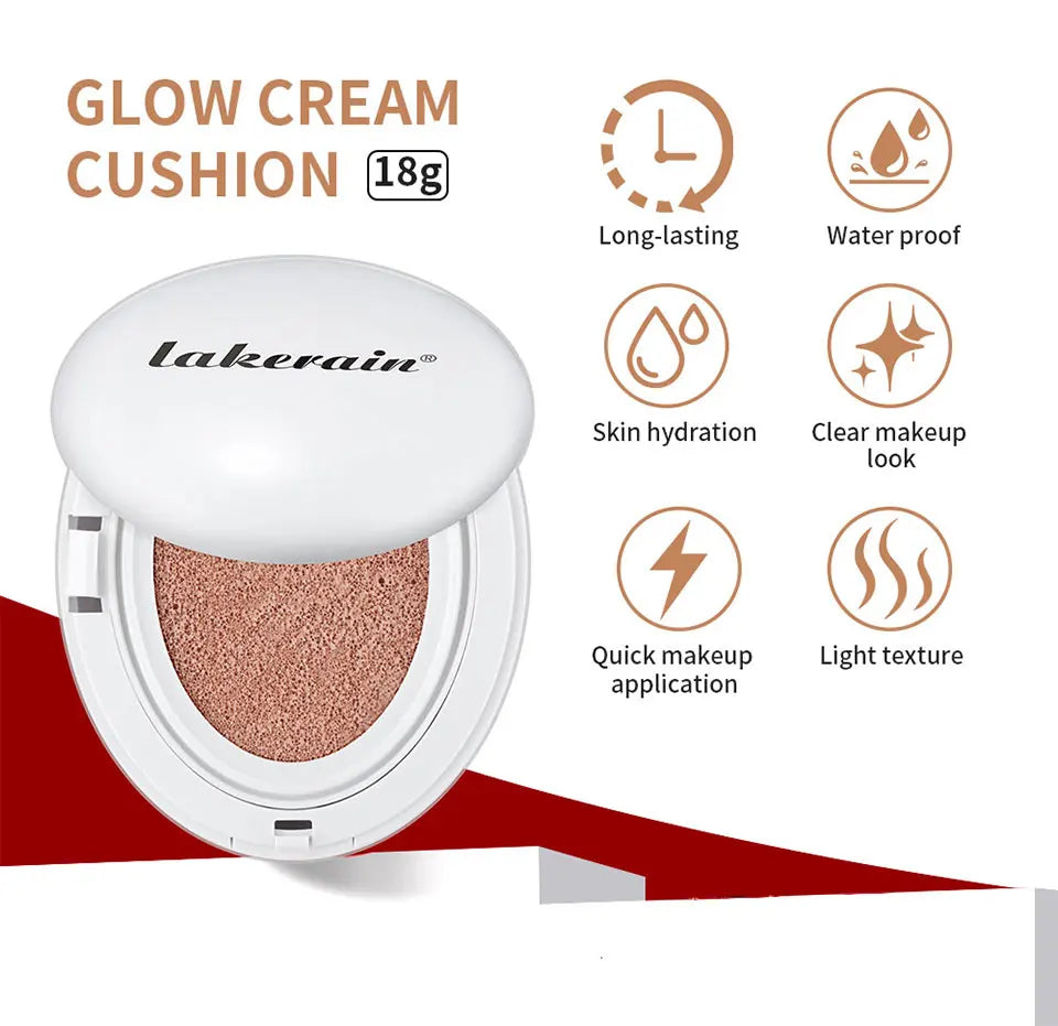 Glow Cream Cushion Foundation Hydrating Glow Finish Makeup - 10
