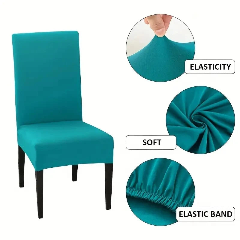 Elastic Dining Chair Covers Set Soft Stretch Slipcovers for Home Hotel