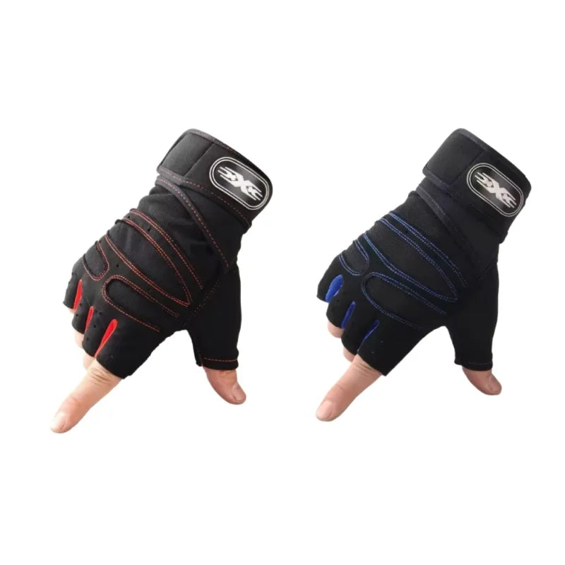 Unisex Half Finger Sports Gloves Fitness Gym Cycling Wrist Support - 8