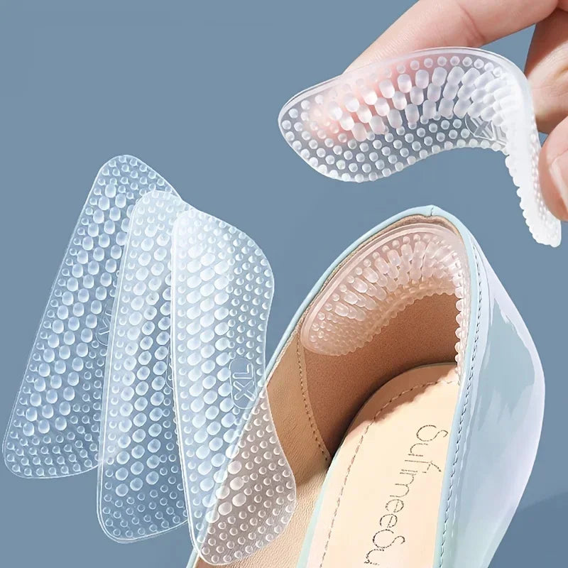 Silicone Heel Grips Anti Slip Shoe Inserts for Women Heel Protectors - 1