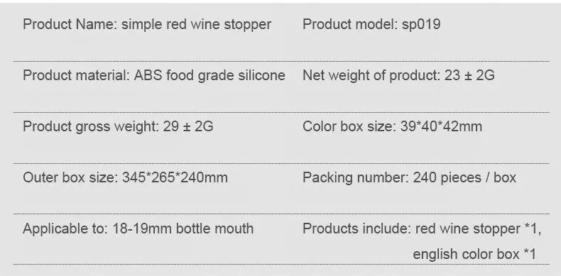 Vacuum Wine Stopper Set Leak Proof Champagne Bottle Cap Sealer