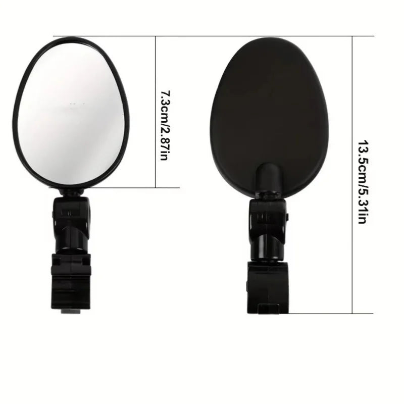 2 Pack Bike Mirrors Adjustable Handlebar Rear View Cycling Accessories - 5