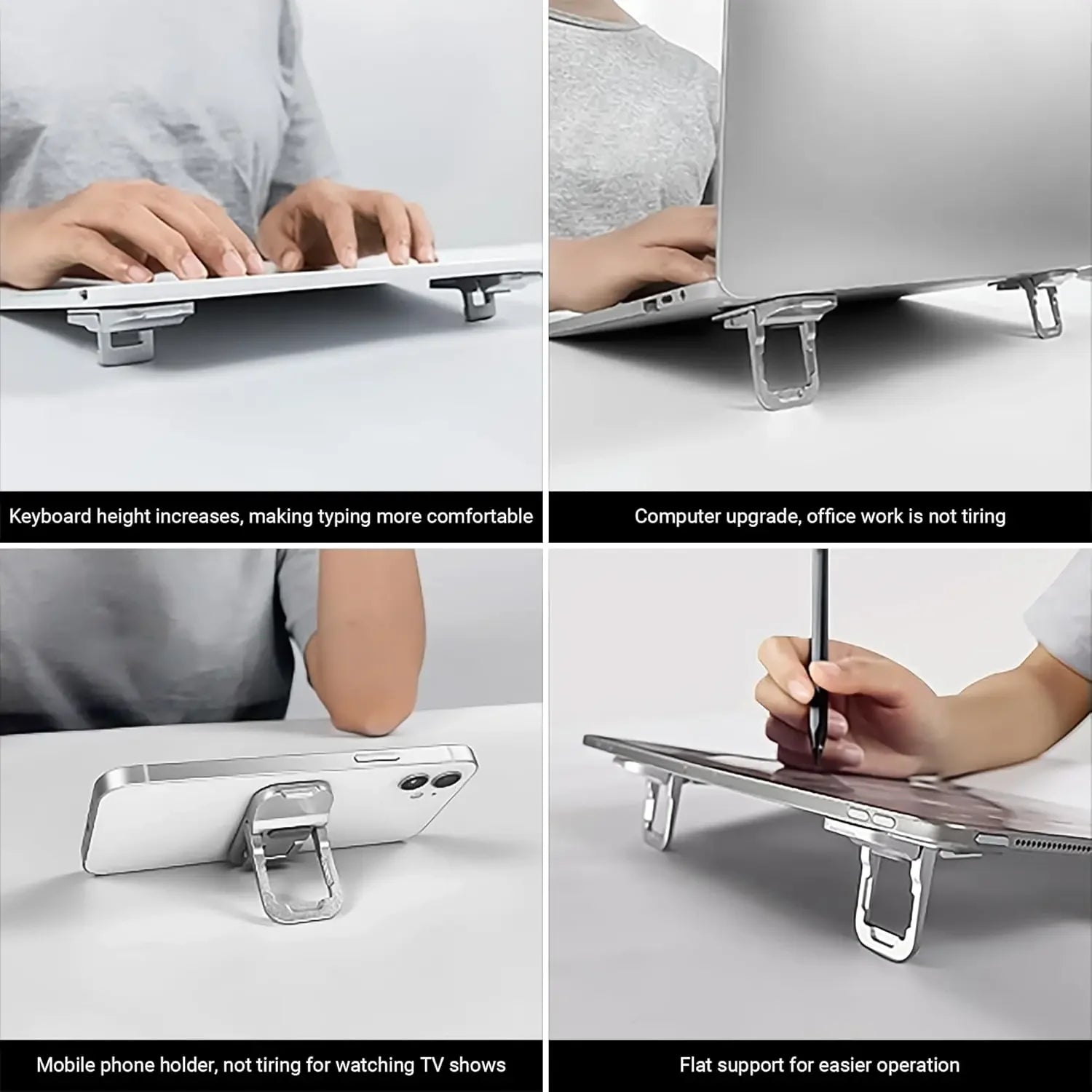 Mini Portable Laptop Stand Invisible Foldable Ergonomic Cooling Feet - 5
