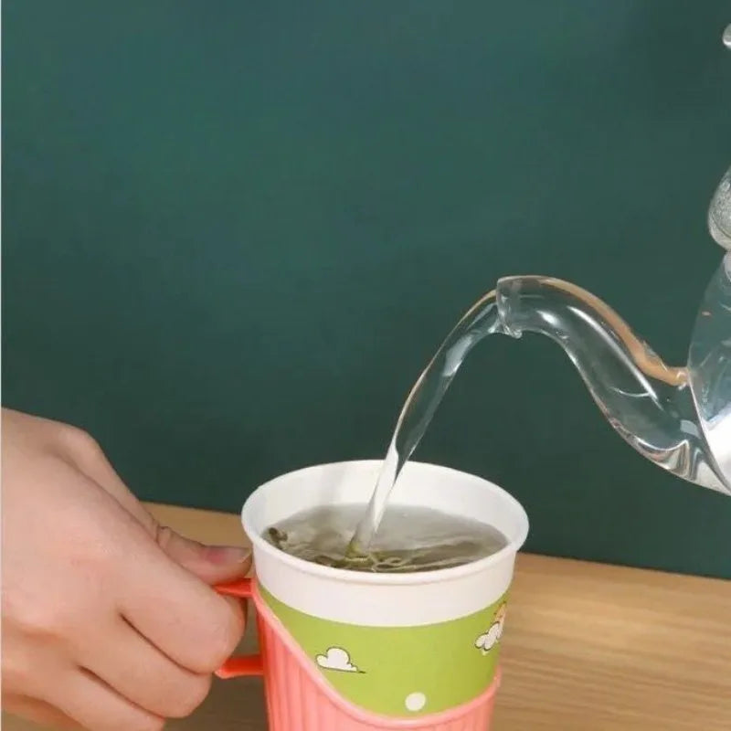 Reusable Disposable Paper Cup Holder Anti Scalding Sleeve Set - 3