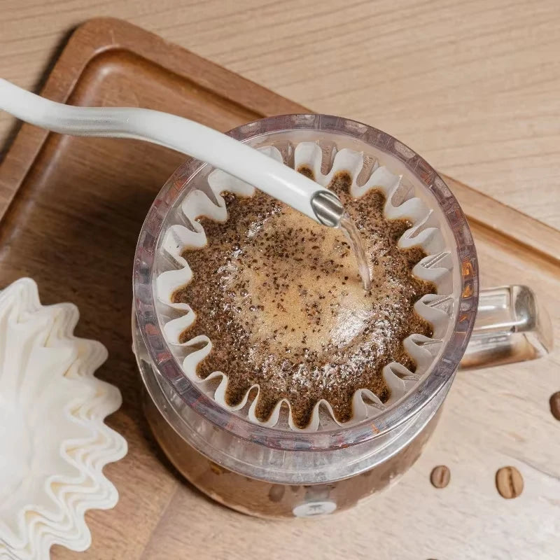 50/100pcs Coffee Filter Paper Bowl Shape Drip Basket for Pour Over Brew - 3