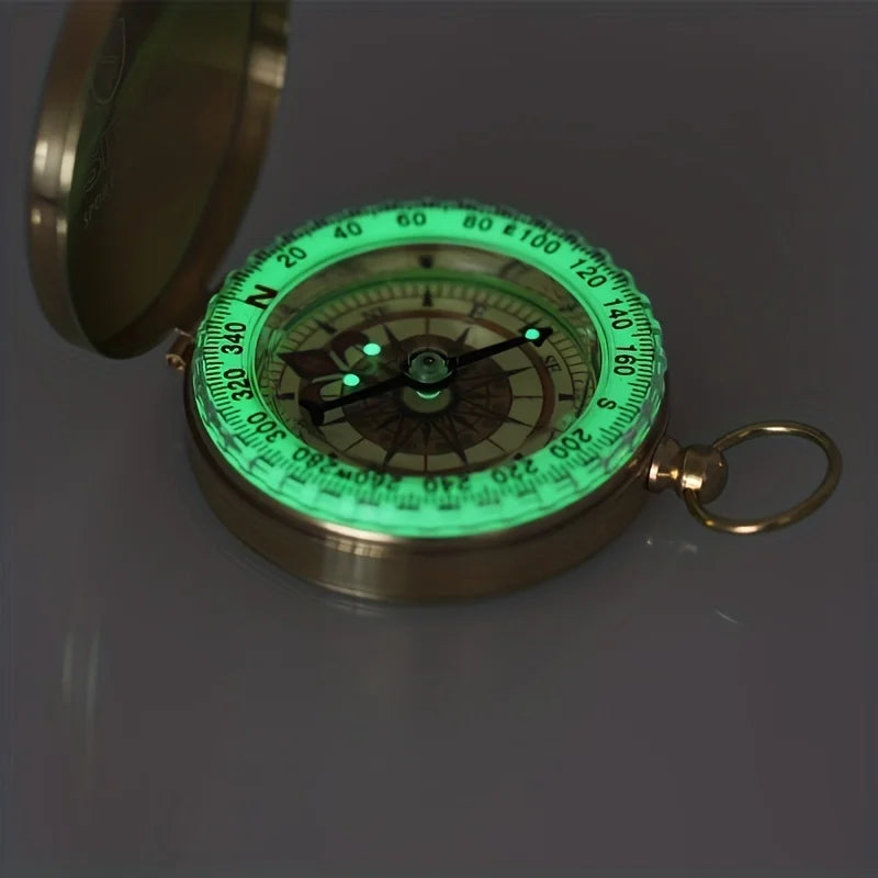 5 Pack Mini Pocket Compass Glow in the Dark Navigation Survival Tool - 8
