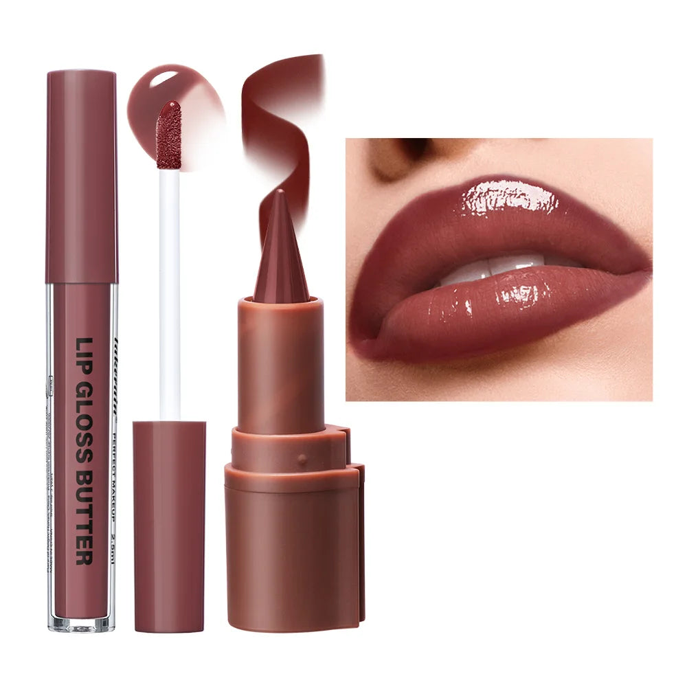 3D Lip Liner & Lip Gloss Set Hydrating Makeup - 13