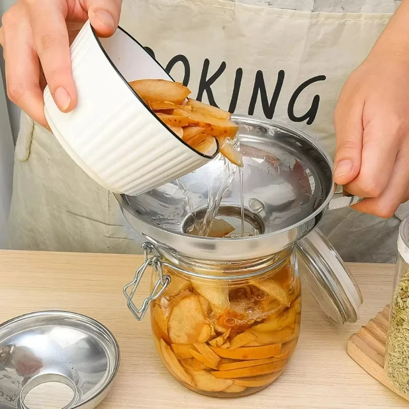 Stainless Steel Wide Mouth Canning Funnel for Kitchen Liquid Jar Filling