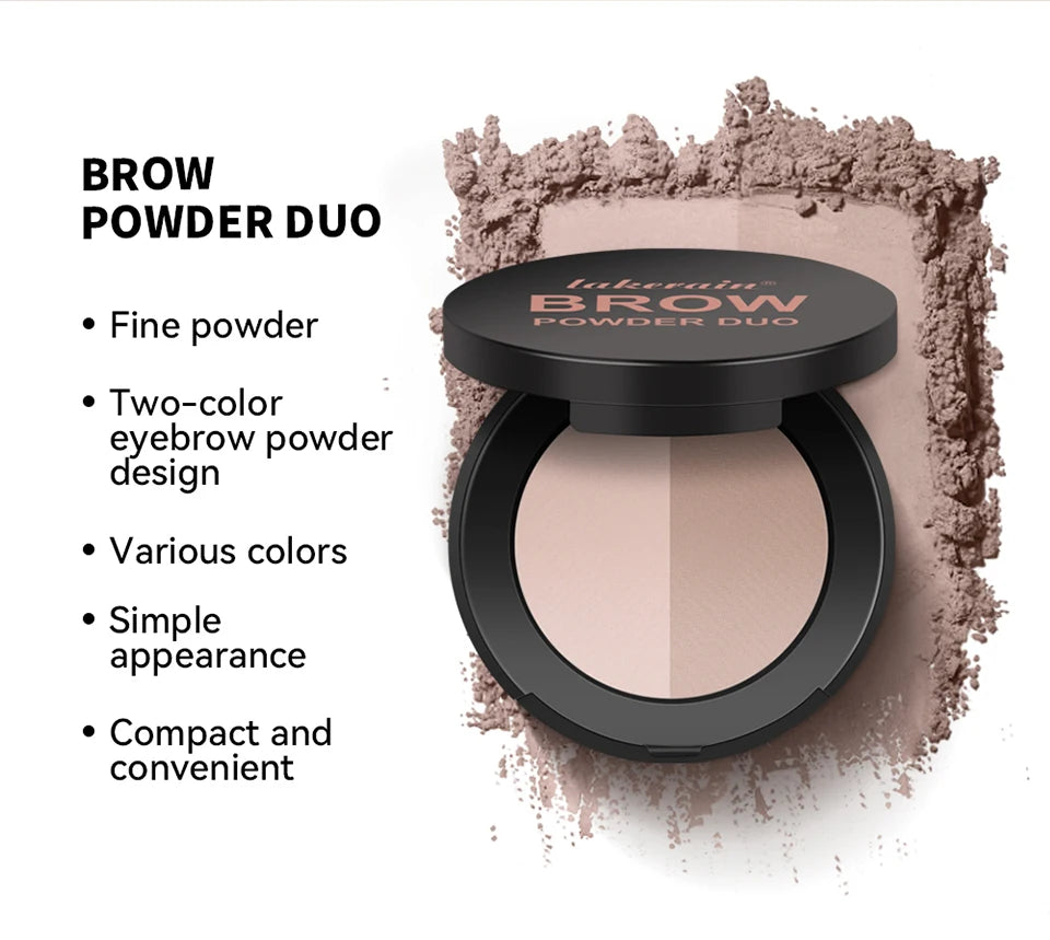 Two-Color Eyebrow Powder Long Lasting Contour and Nose Shadow Makeup - 9