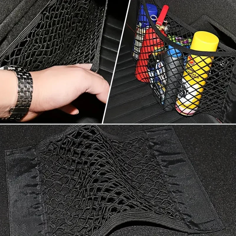 Car Trunk Storage Net Elastic Mesh Organizer Seat Back Cargo Net - 12
