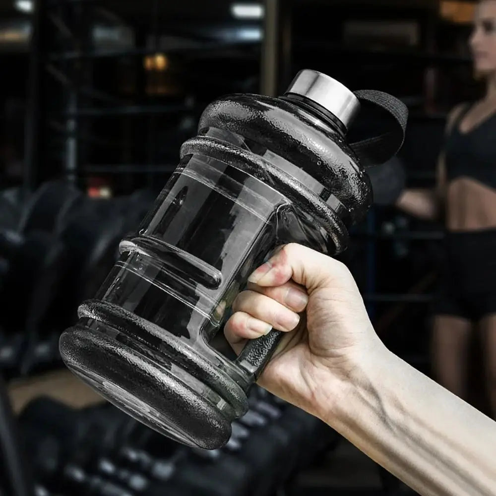 2L Large Sports Water Bottle Portable PETG Fitness Jug with Handle