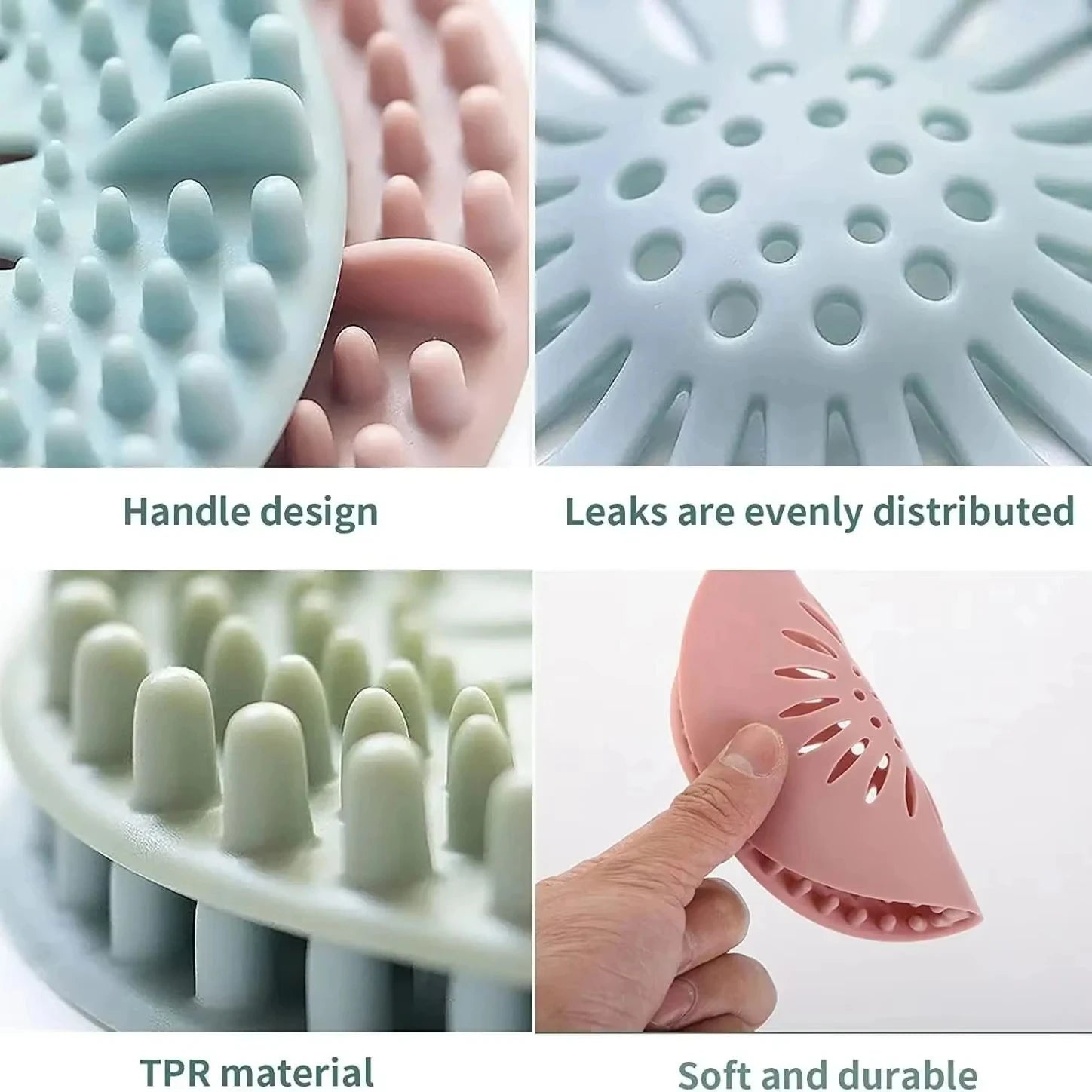 Silicone Sink Strainer Hair Catcher Drain Protector for Shower Bathtub