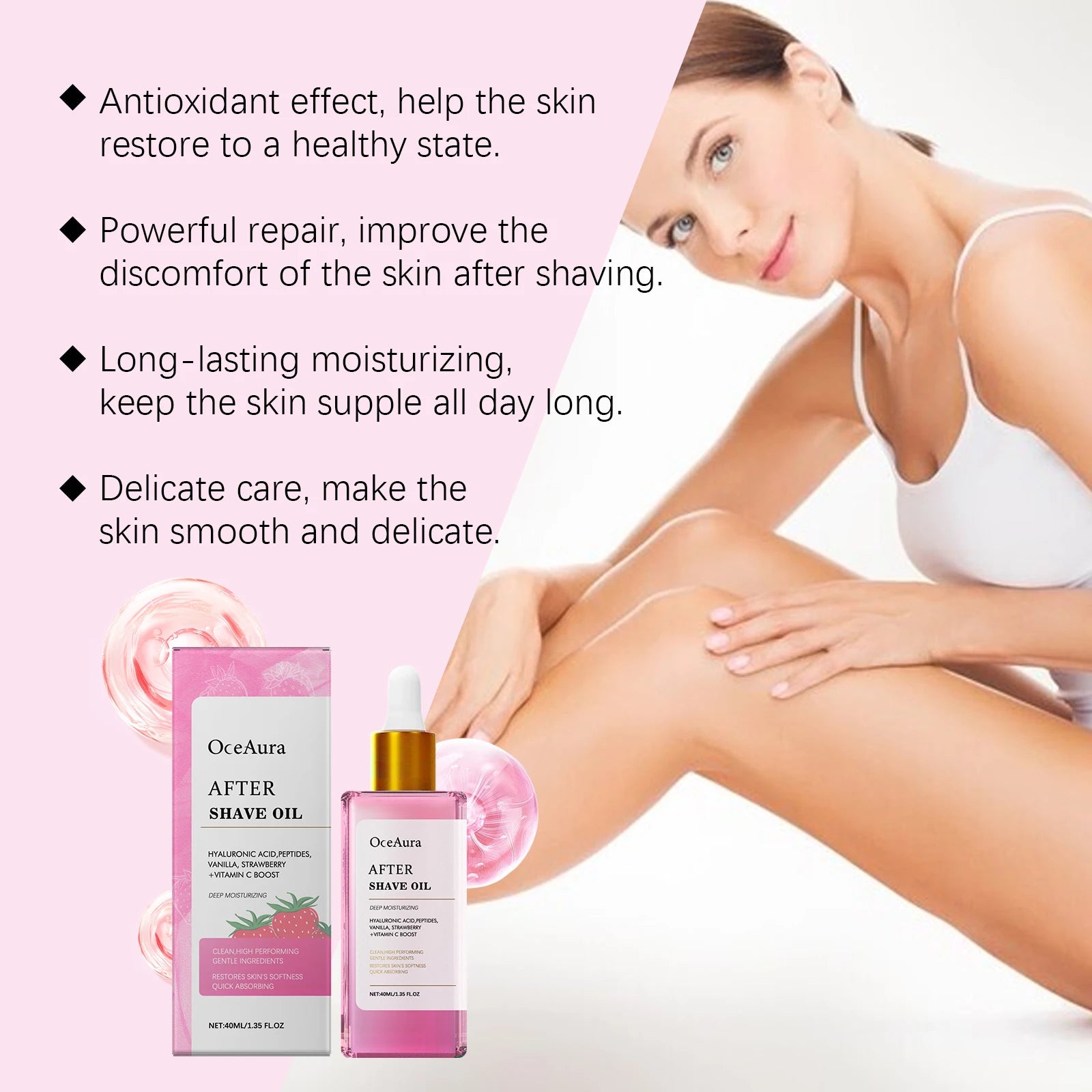 Strawberry After Shave Oil Soothing Post Wax Hair Removal Care - 11