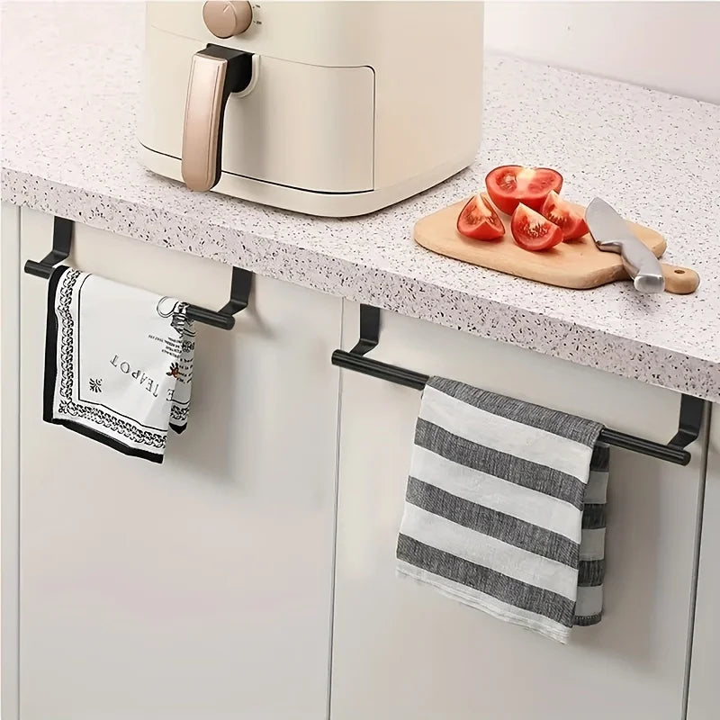 Over Cabinet Towel Rack Stainless Steel Bathroom Kitchen Storage Hanger