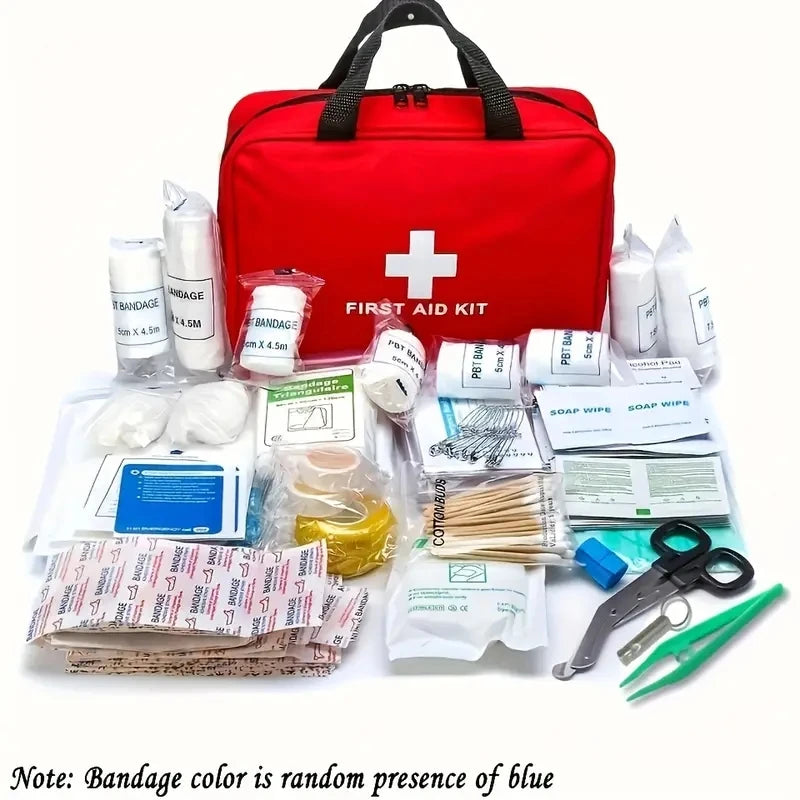Portable First Aid Kit Emergency Trauma Bag for Car Home and Travel