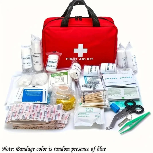 Portable First Aid Kit Emergency Trauma Bag for Car Home and Travel