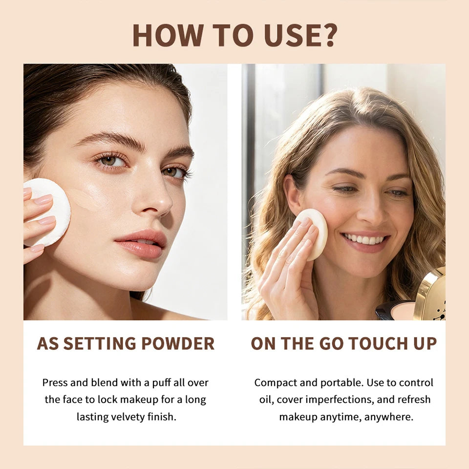 Double Layer Pressed Powder Oil Control Matte Setting Powder Makeup - 14