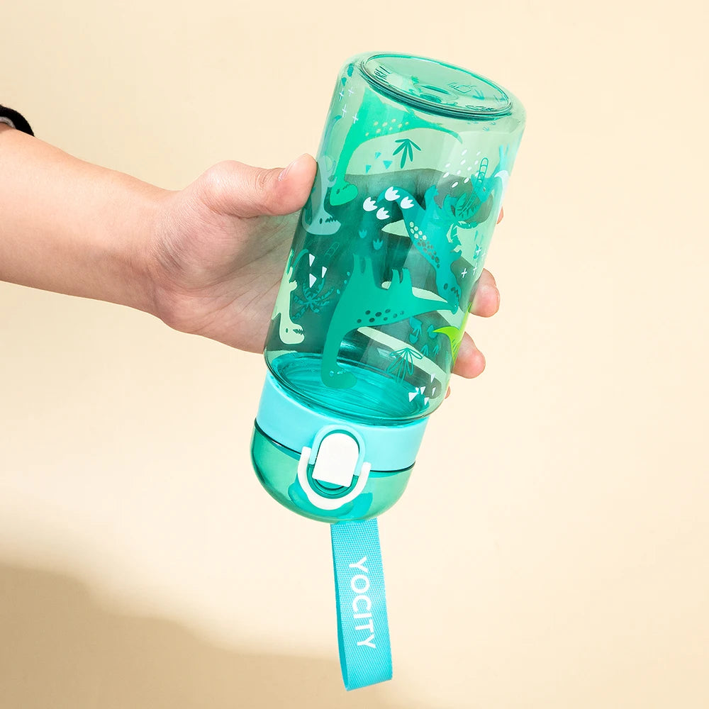 550ml Dinosaur Water Bottle Portable Cartoon Kids Sports Drink Cup - 14