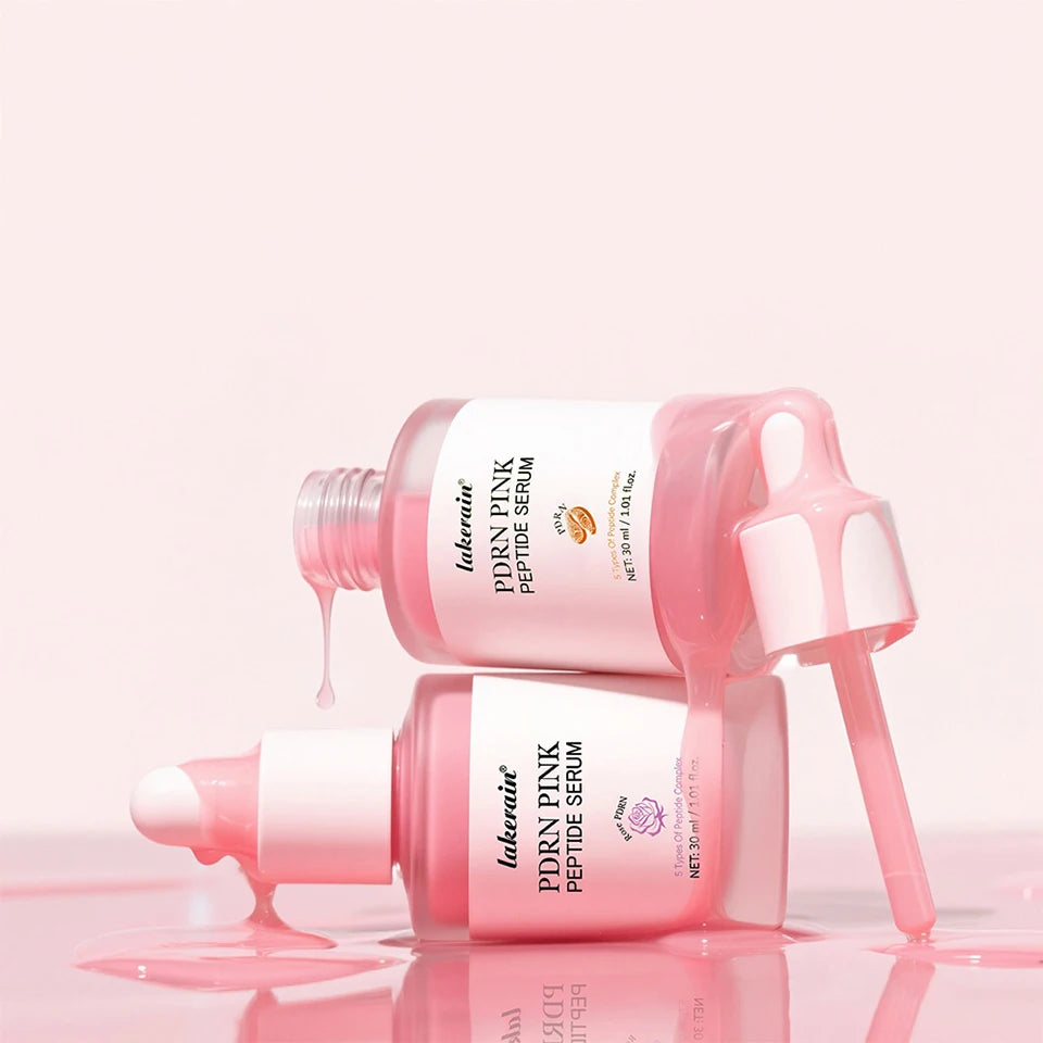 Lakerain Pore Toner Pad and Pink Peptide Facial Serum Skincare Set