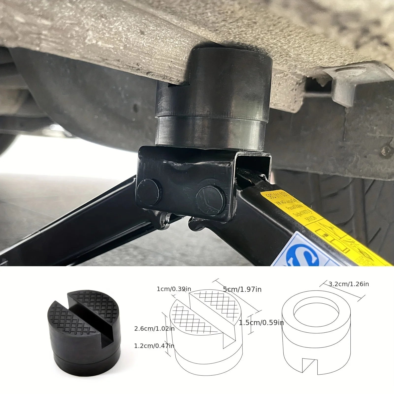 Universal Slotted Rubber Jack Pad Car Frame Protector Lift Stand Tool