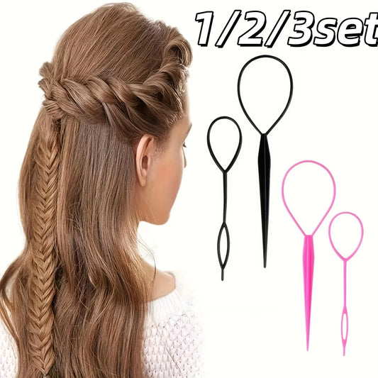 Topsy Tail Hair Braiding Tool Ponytail Maker Styling Accessory Set