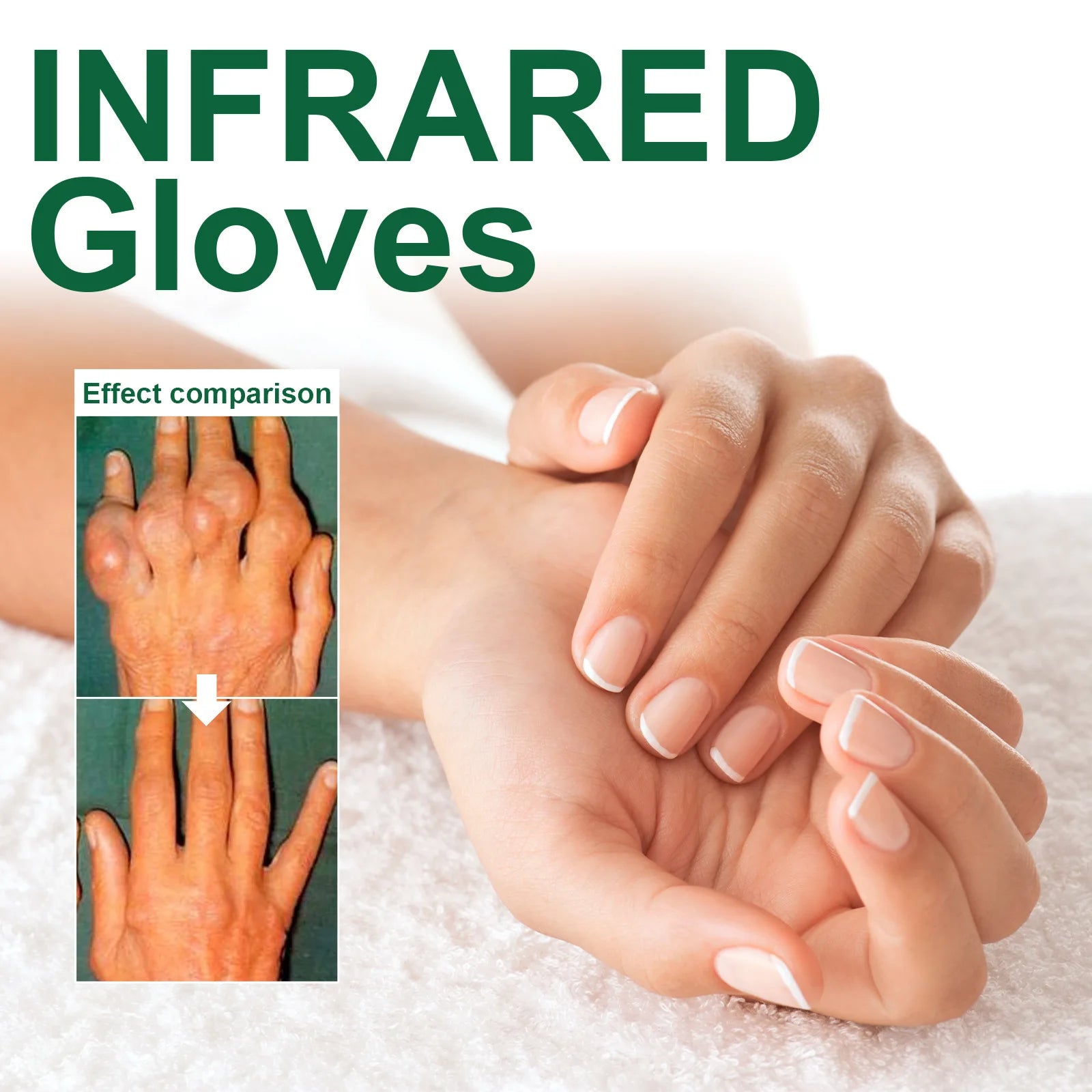 Magnetic Arthritis Therapy Gloves Hand Wrist Pain Relief Compression - 8