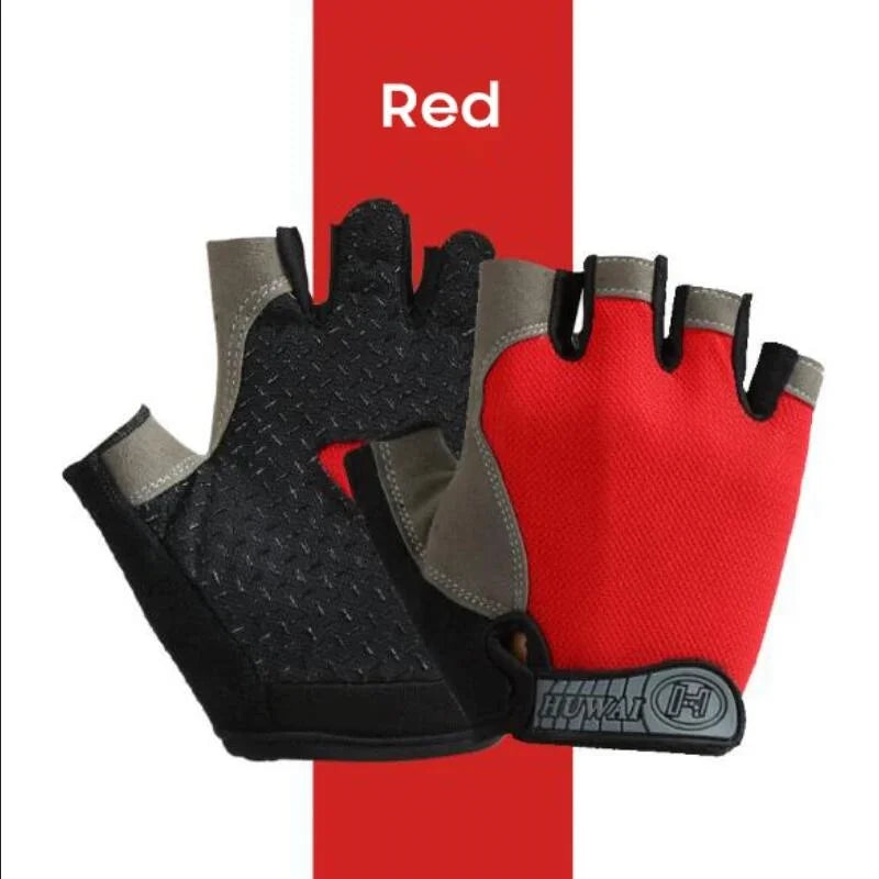 Fingerless Cycling Gloves Anti-Slip Shockproof Sports Training Mitts - 12