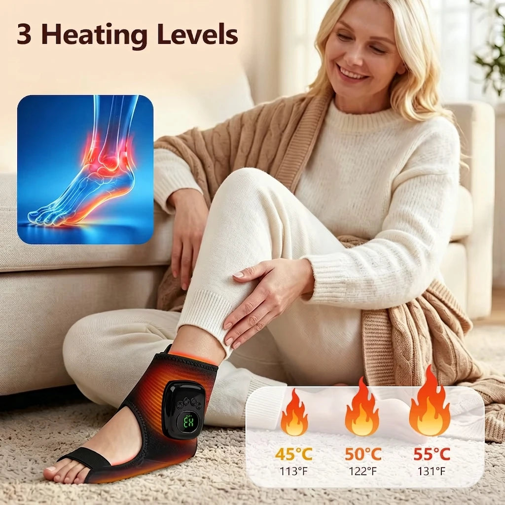 Wireless Air Pressure Ankle Massager Electric Heated Brace