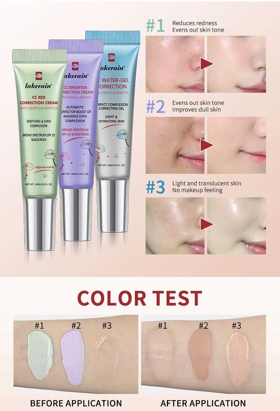CC Cream Centella Color Changing Moisture Foundation Makeup - 10