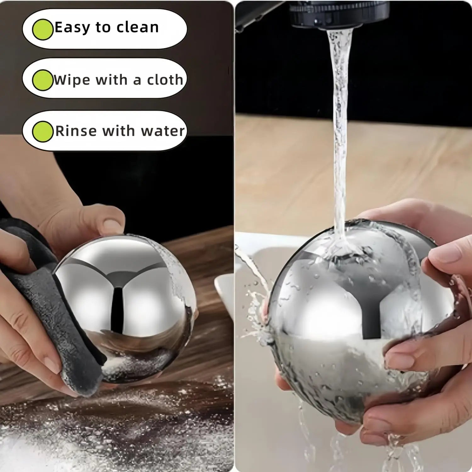Stainless Steel Dough Roller Ball Dumpling Skin Maker Baking Tool - 4