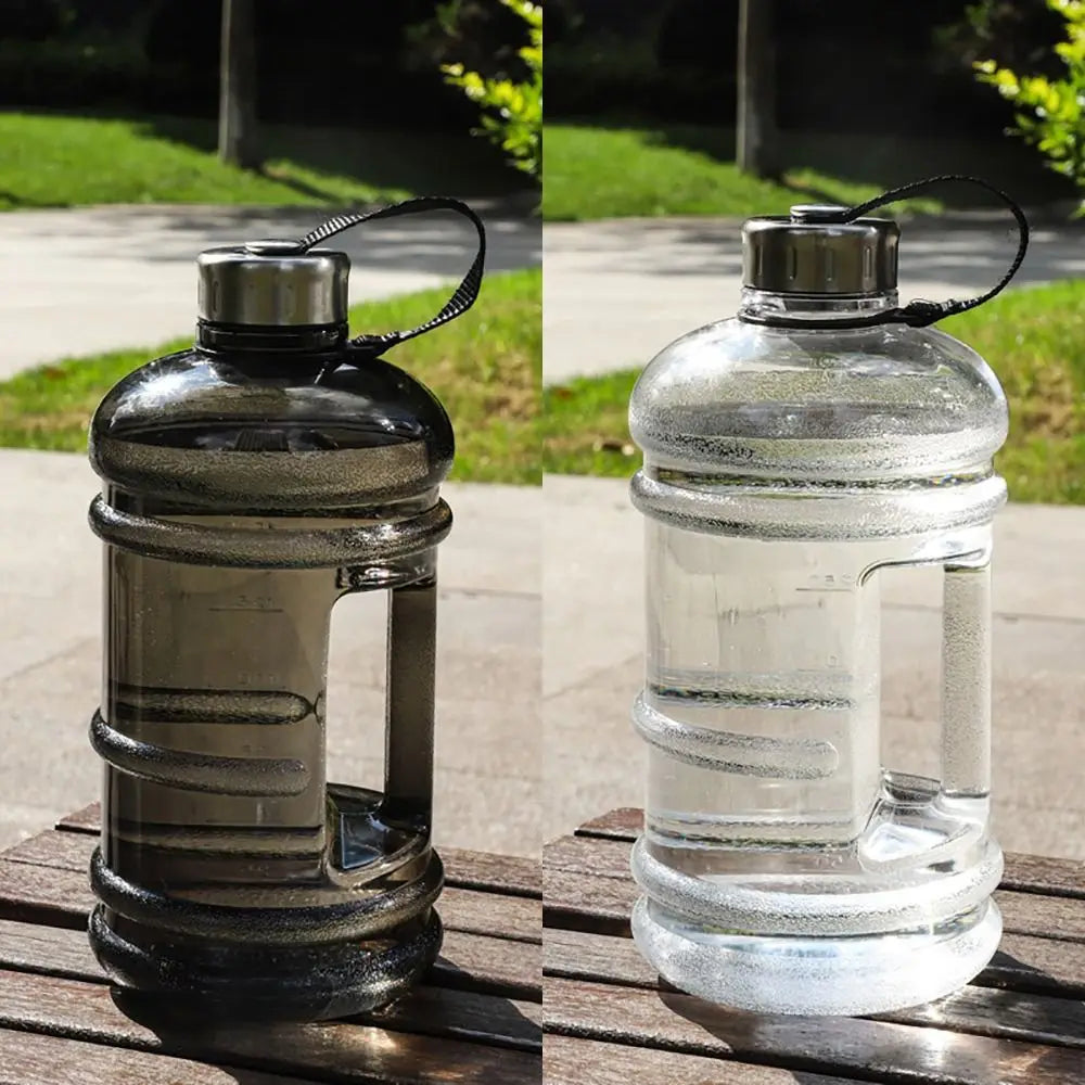 2L Large Sports Water Bottle Portable PETG Fitness Jug with Handle