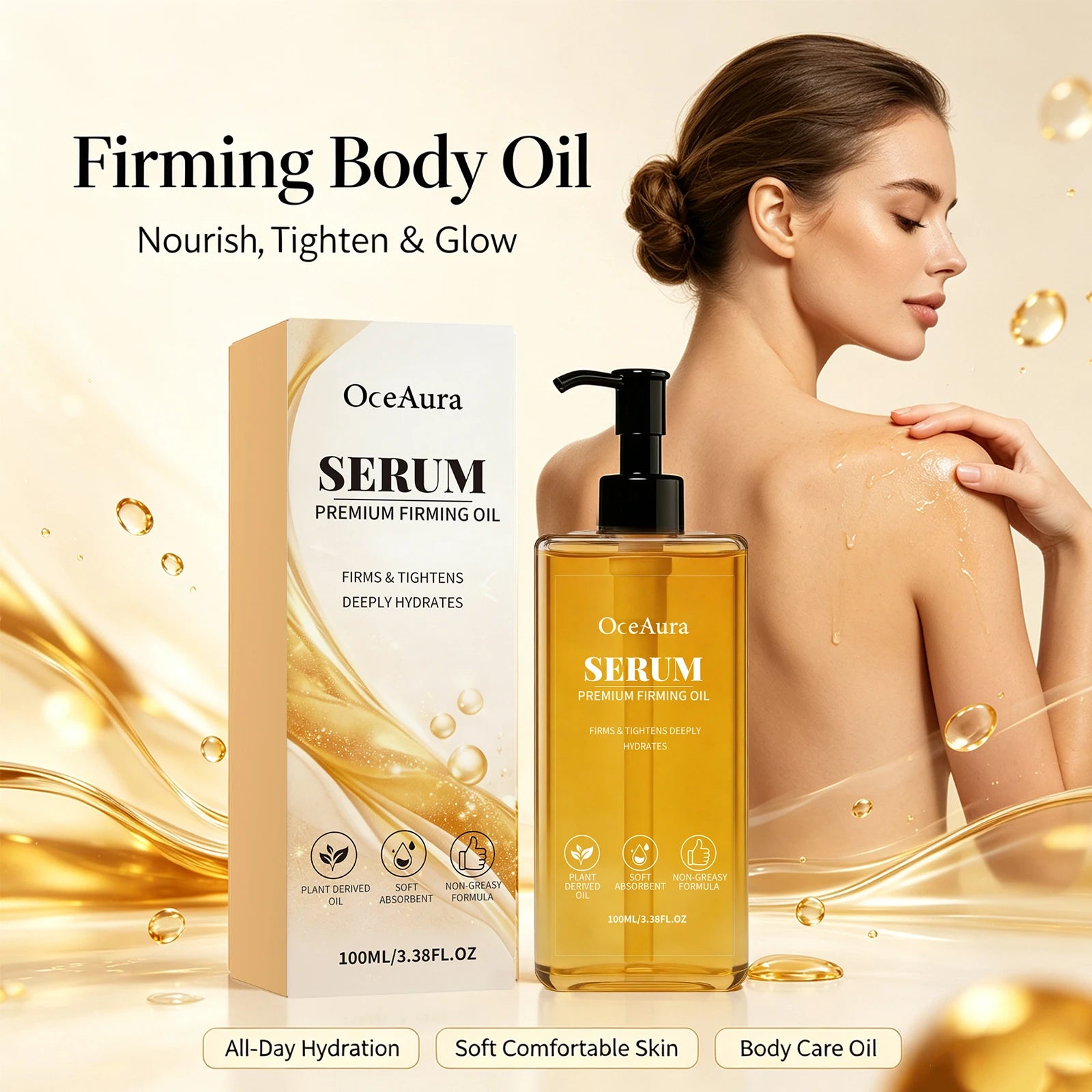 OceAura Firming Serum Oil Lifting Body Care Spa - 3