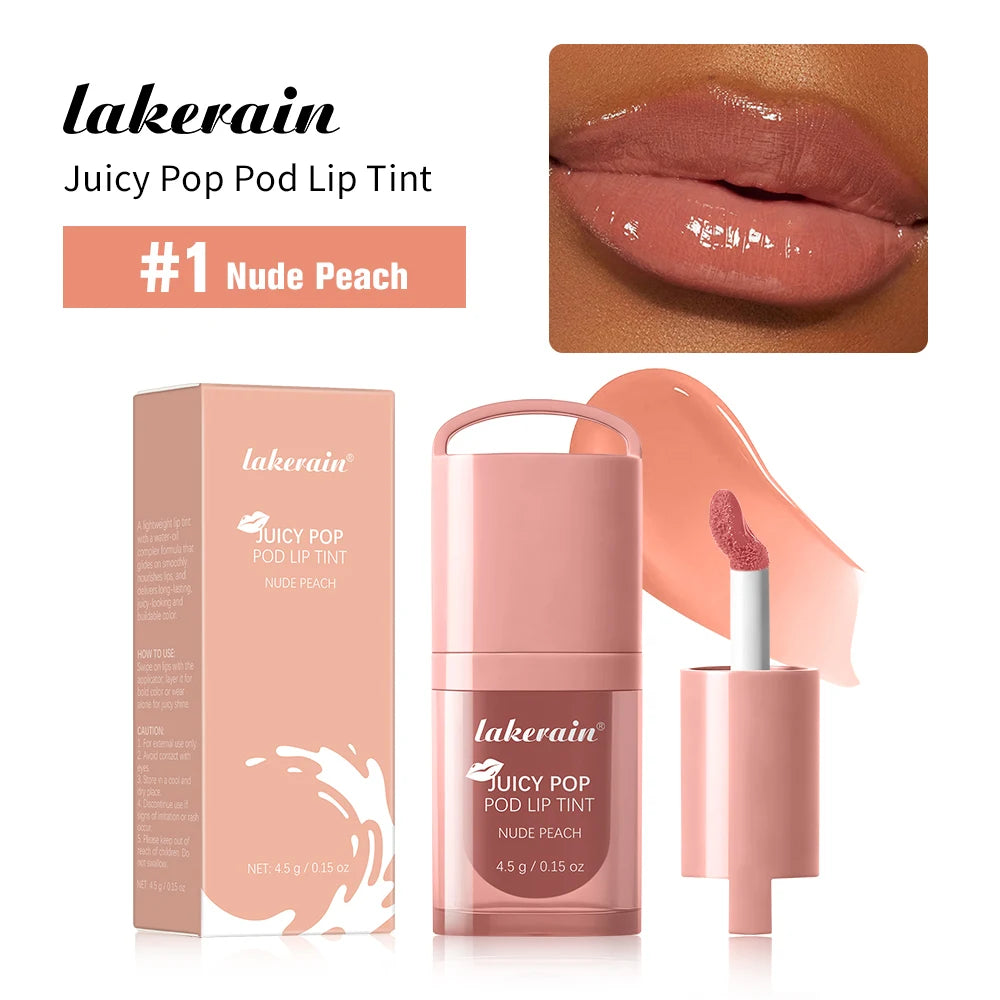 Lakerain Juicy Pop Pod Lip Tint Moisturizing Gloss Stain Makeup