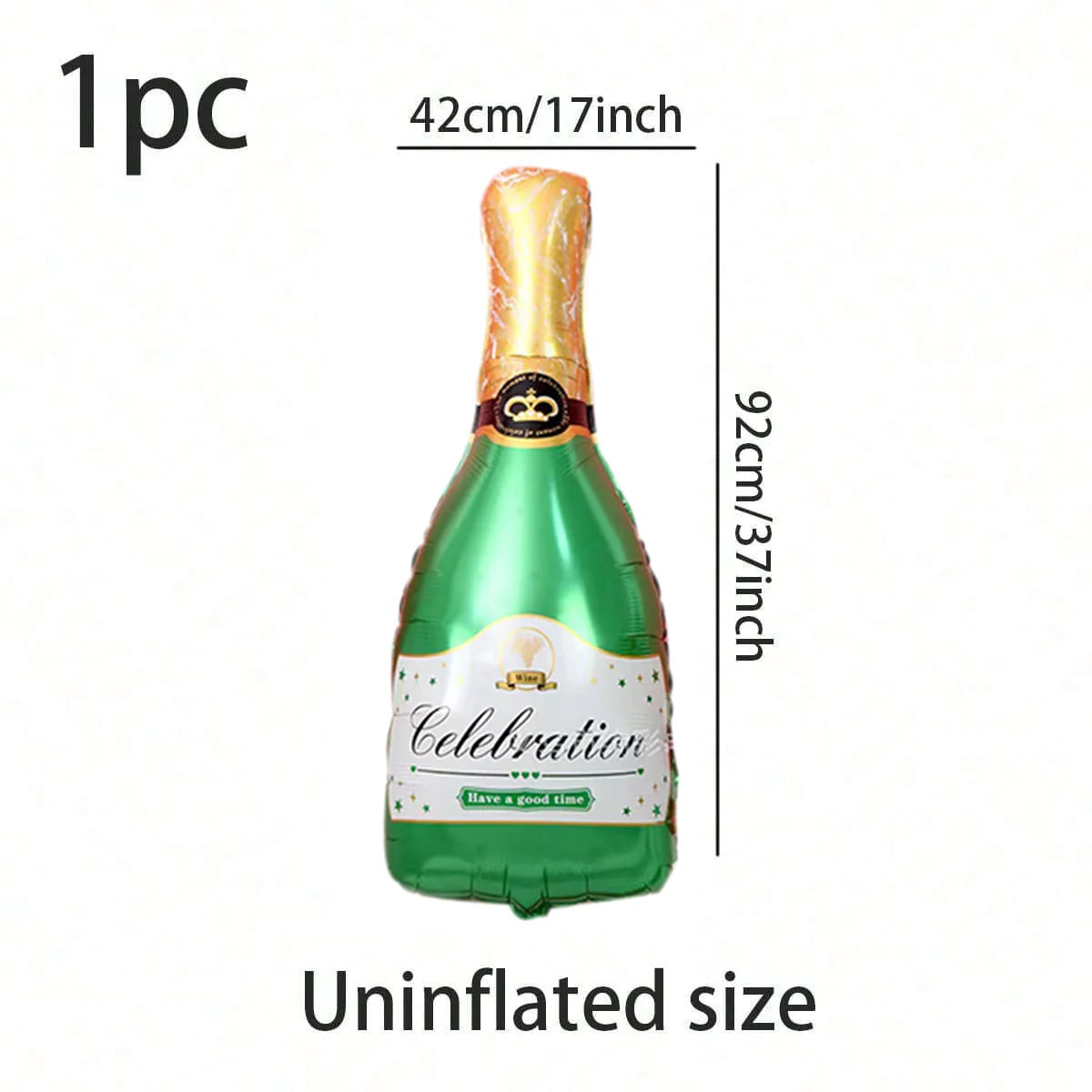 Large Champagne Bottle Foil Balloon Party Decoration - 10