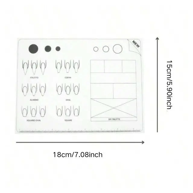 Pink Nail Art Table Mat Foldable PU Leather Manicure Desk Pad - 7