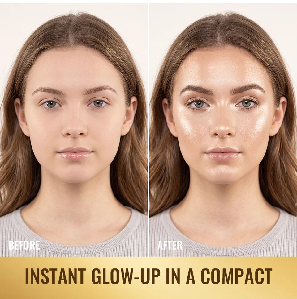 2-in-1 Highlighting Eye & Cheek Palette Shimmer Makeup Powder
