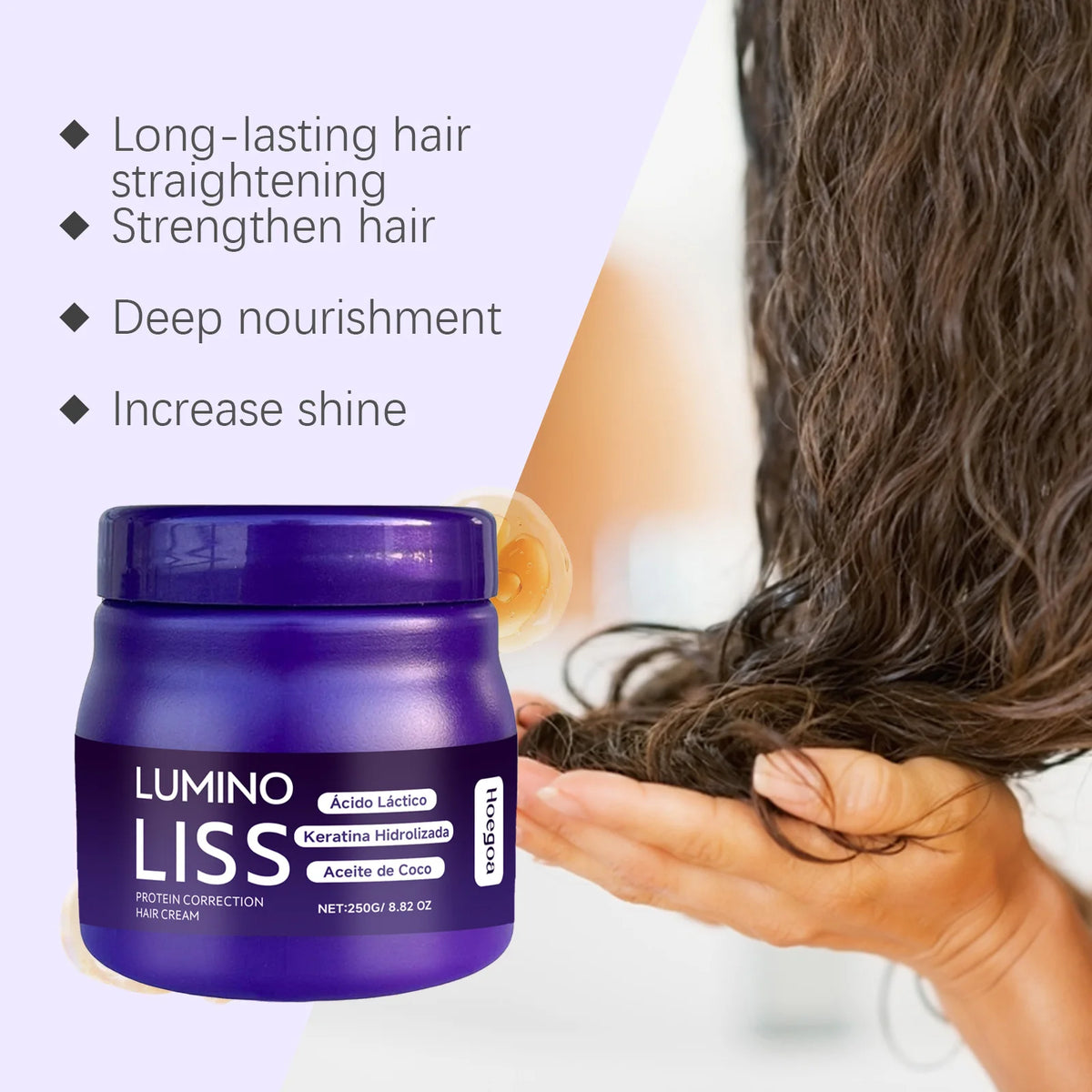 Protein Correction Hair Straightening Cream & Keratin Repair Mask