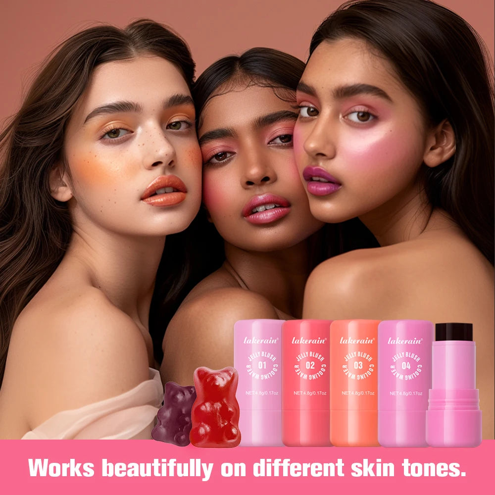 3 in 1 Jelly Tint Stick Hydrating Blush and Lip Tint - 4