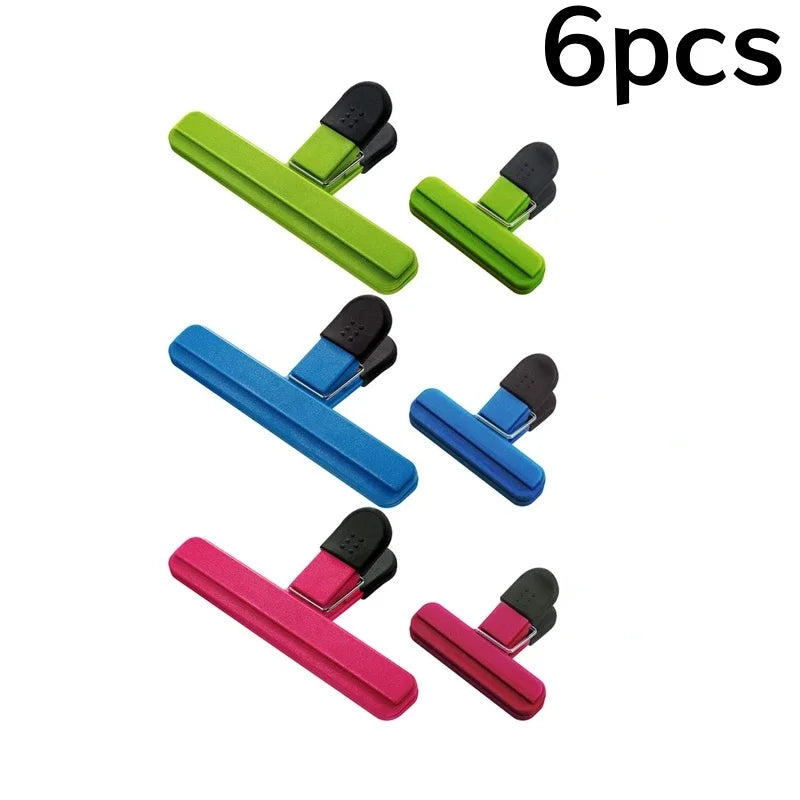 6/12Pcs Food Bag Clips Heavy Duty Airtight Snack Sealer Clamps