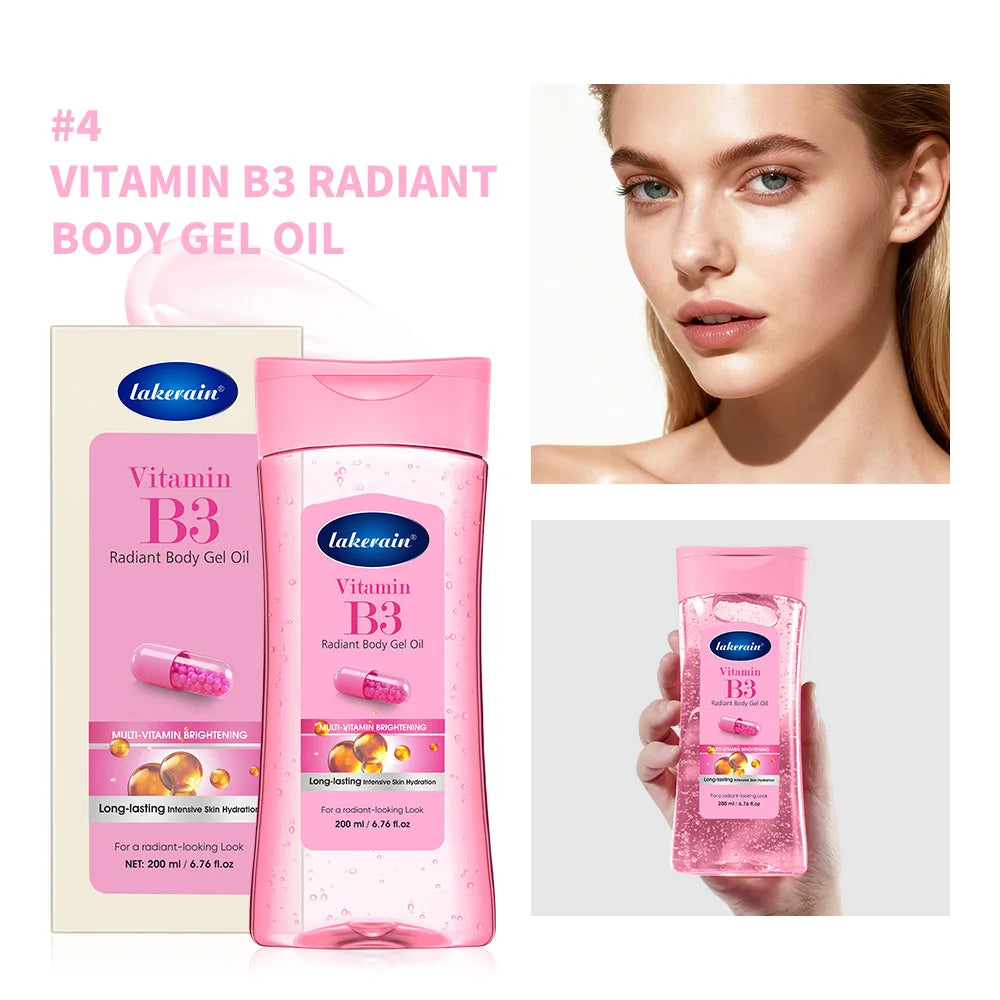 Lakerain Radiant Body Gel Oil Moisturizing Shimmer Hydrating Skincare