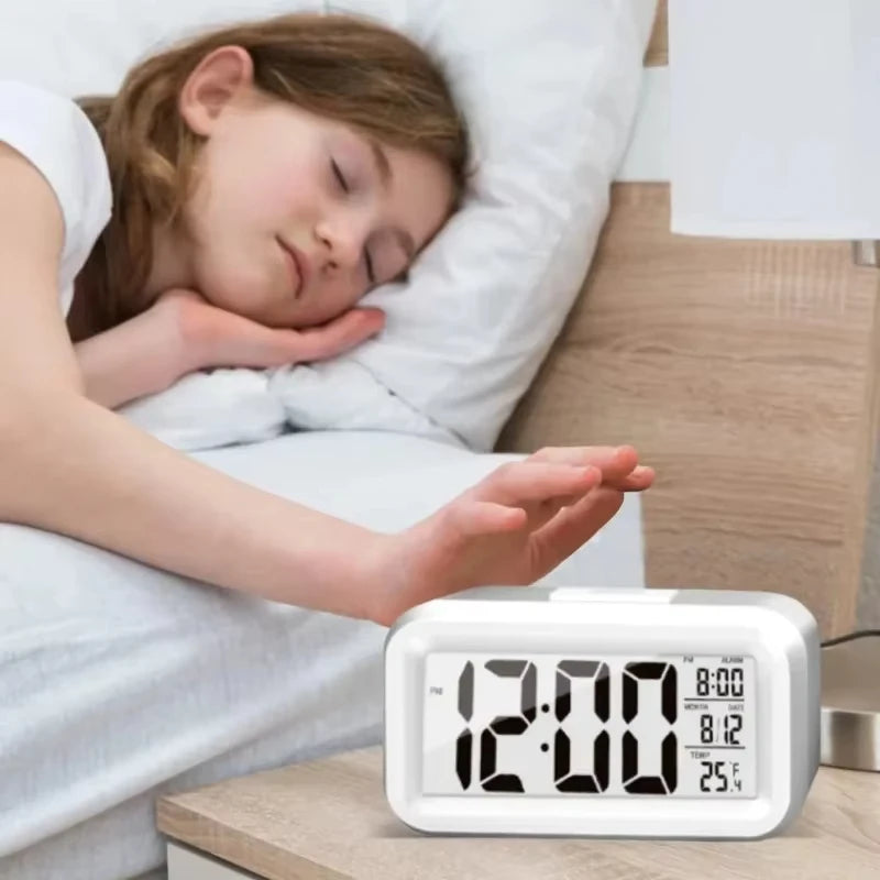 Digital Alarm Clock with Temperature Calendar and LED Display